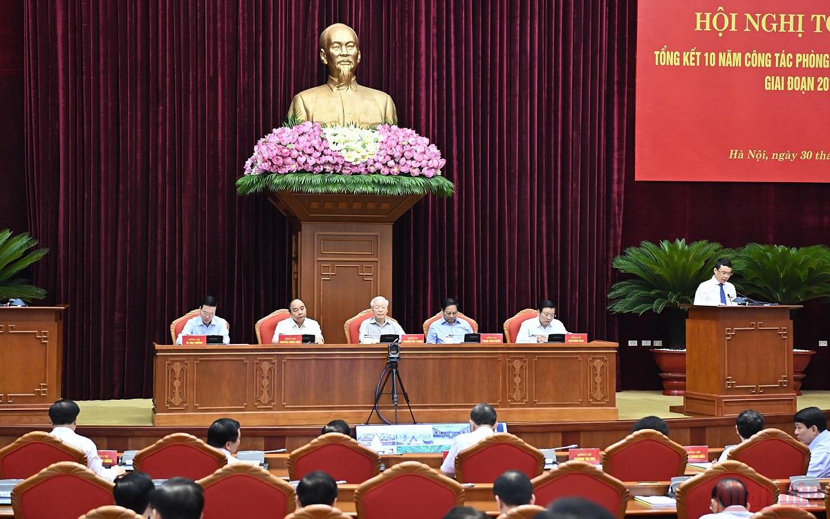 Hình ảnh Hội nghị toàn quốc tổng kết 10 năm công tác phòng, chống tham nhũng, tiêu cực