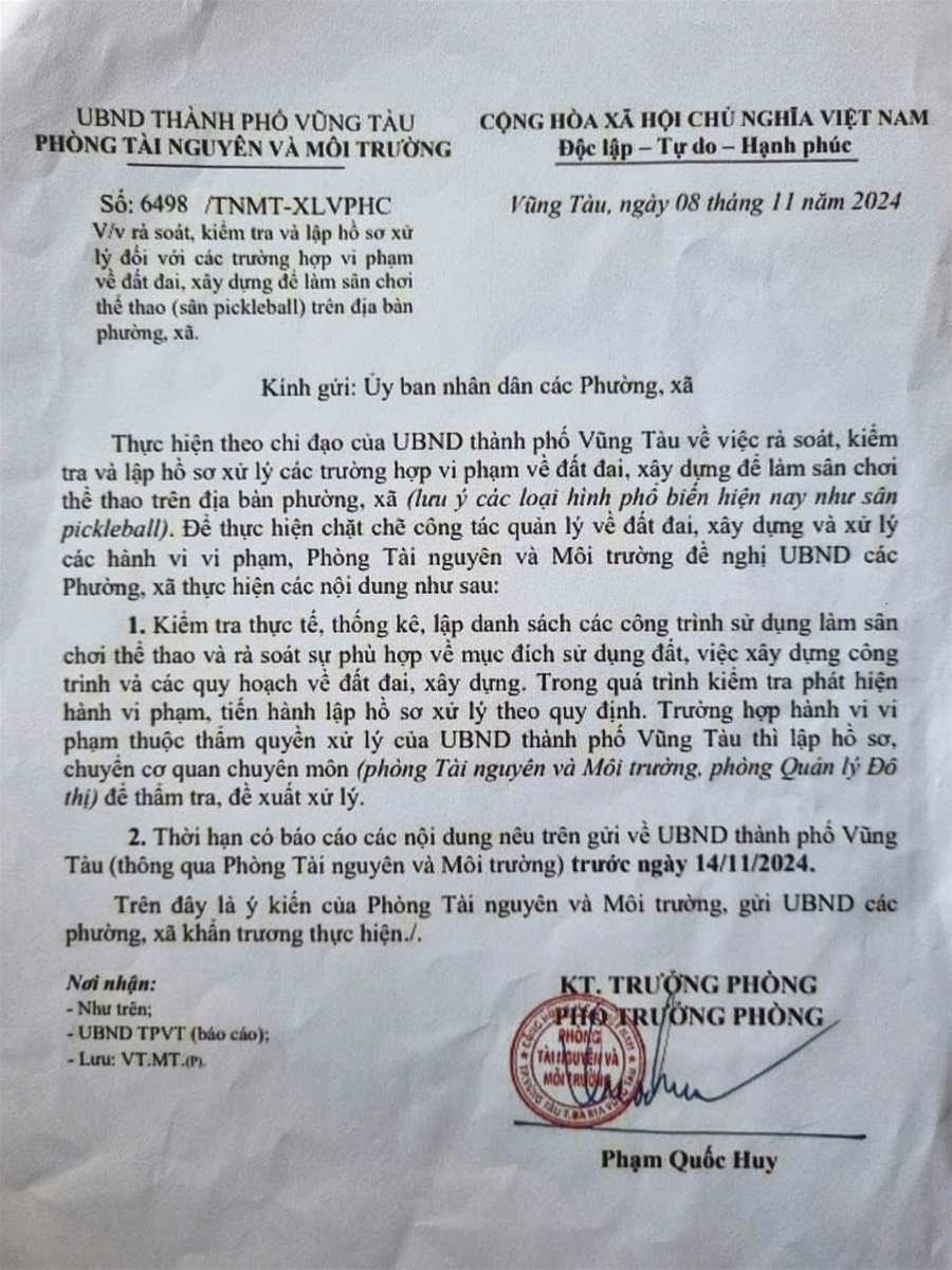 TP. Vũng Tàu: Rà soát, kiểm tra vi phạm về đất đai