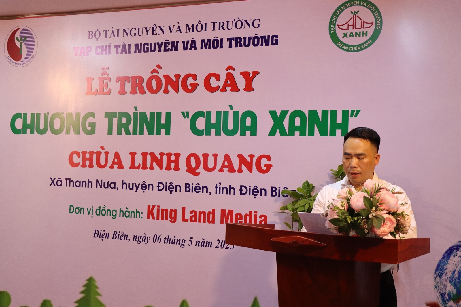Tạp chí Tài nguyên và Môi trường trồng 663 cây tại chùa Linh Quang, Điện Biên