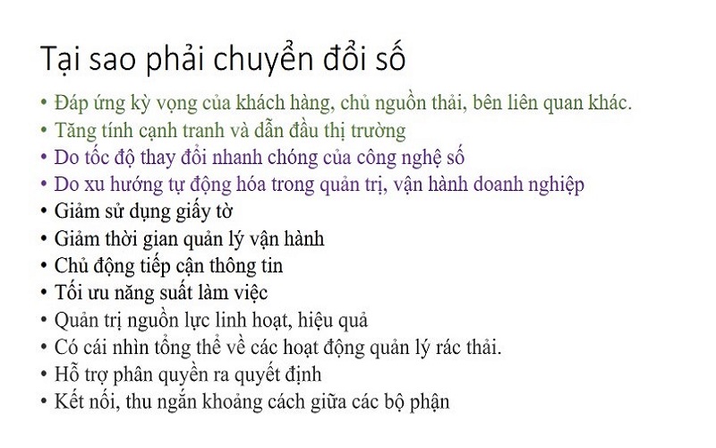 Chuyển đổi số trong quản lý, thu gom rác thái sinh hoạt