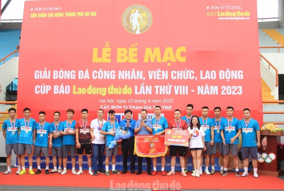 Bế mạc Giải bóng đá công nhân, viên chức, lao động Cúp báo Lao động Thủ đô lần thứ VIII