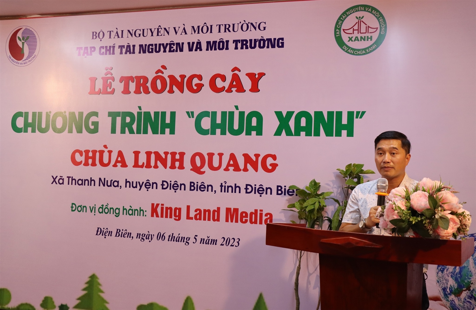 Tạp chí Tài nguyên và Môi trường trồng 663 cây tại chùa Linh Quang, Điện Biên