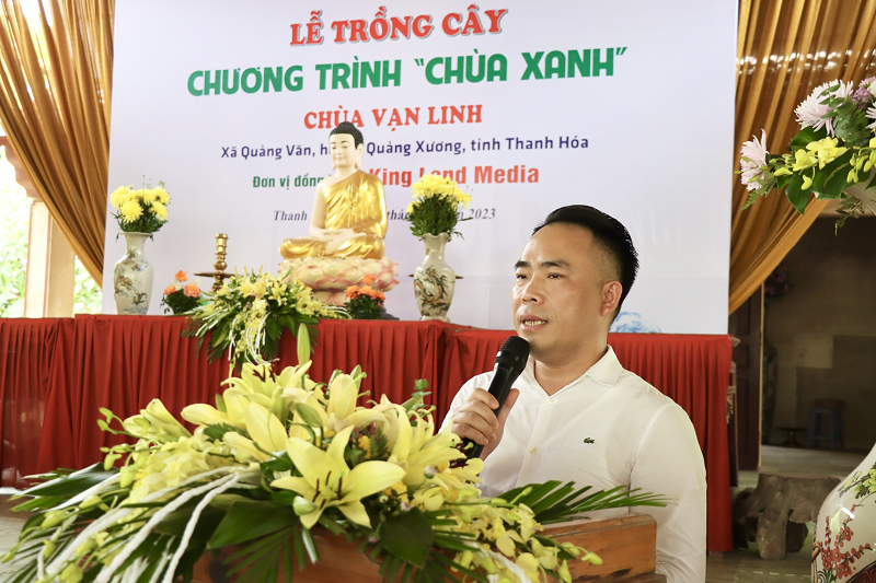 Tạp chí Tài nguyên và Môi trường phát động trồng cây tại chùa Vạn Linh, Thanh Hóa