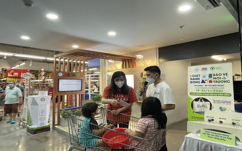 Tái khởi động chương trình thu gom vỏ hộp giấy tại các siêu thị Mega Market ở Hà Nội và TP. Hồ Chí Minh