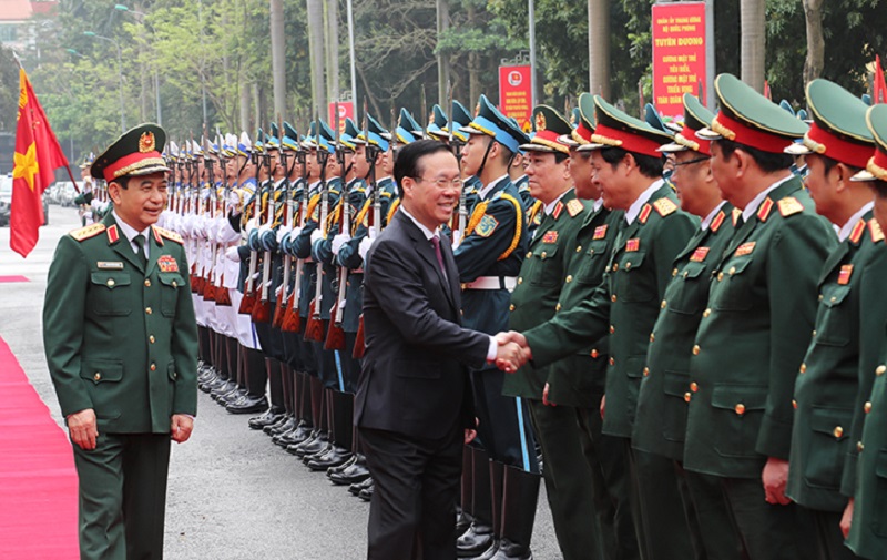 Chủ tịch nước Võ Văn Thưởng dự lễ tuyên dương gương mặt trẻ toàn quân 2022