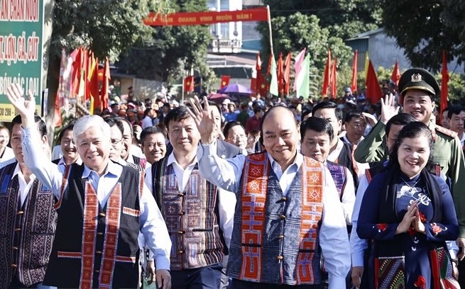 Chủ tịch nước dự Ngày hội Đại đoàn kết toàn dân tộc ở Lai Châu