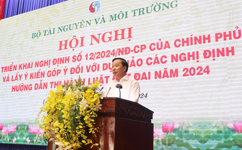 Triển khai Nghị định số 12/2024/NĐ-CP và lấy ý kiến góp ý đối với dự thảo các Nghị định hướng dẫn thi hành Luật Đất đai năm 2024