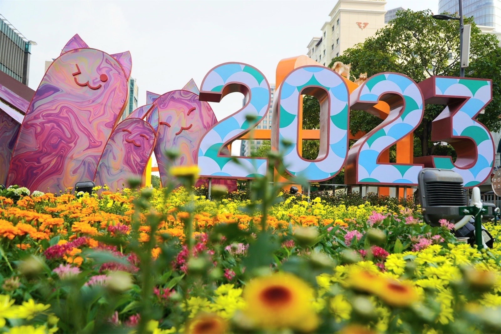 Đường hoa Nguyễn Huệ 2023 đạt kỷ lục lượng khách tham quan