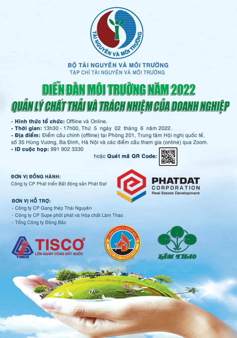 Diễn đàn Môi trường năm 2022 sẽ giúp các cơ quan quản lý, doanh nghiệp cũng như người dân nắm bắt rõ hơn về vấn đề quản lý những nguy cơ tiềm ẩn đối với môi trường sống của con người hiện nay