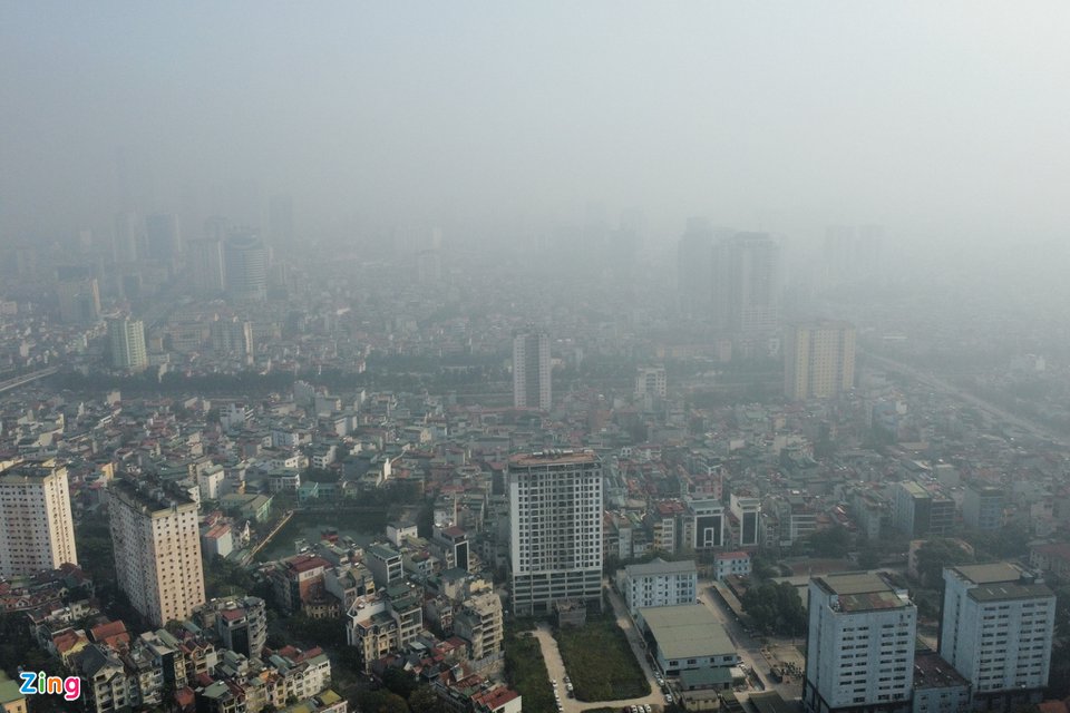 Hà Nội mờ mịt khi chất lượng không khí ở nhóm kém nhất thế giới