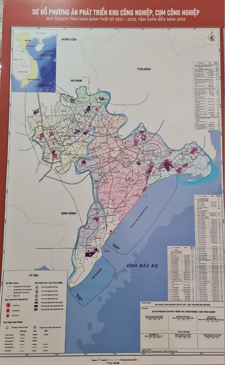 Nam Định: Đồng ý chủ trương cho lập quy hoạch 3 khu công nghiệp mới có tổng diện tích sử dụng đất khoảng 1.600 ha
