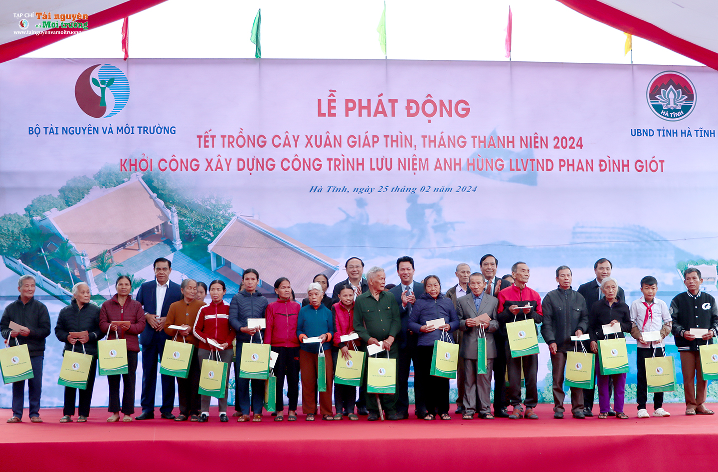 Bộ Tài nguyên và Môi trường tổ chức phát động Tết trồng cây xuân Giáp Thìn và khởi công xây dựng Nhà lưu niệm Anh hùng LLVTND Phan Đình Giót