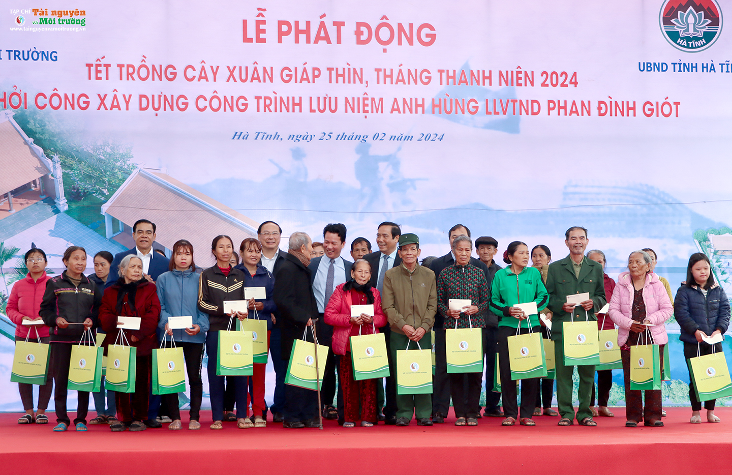 Bộ Tài nguyên và Môi trường tổ chức phát động Tết trồng cây xuân Giáp Thìn và khởi công xây dựng Nhà lưu niệm Anh hùng LLVTND Phan Đình Giót