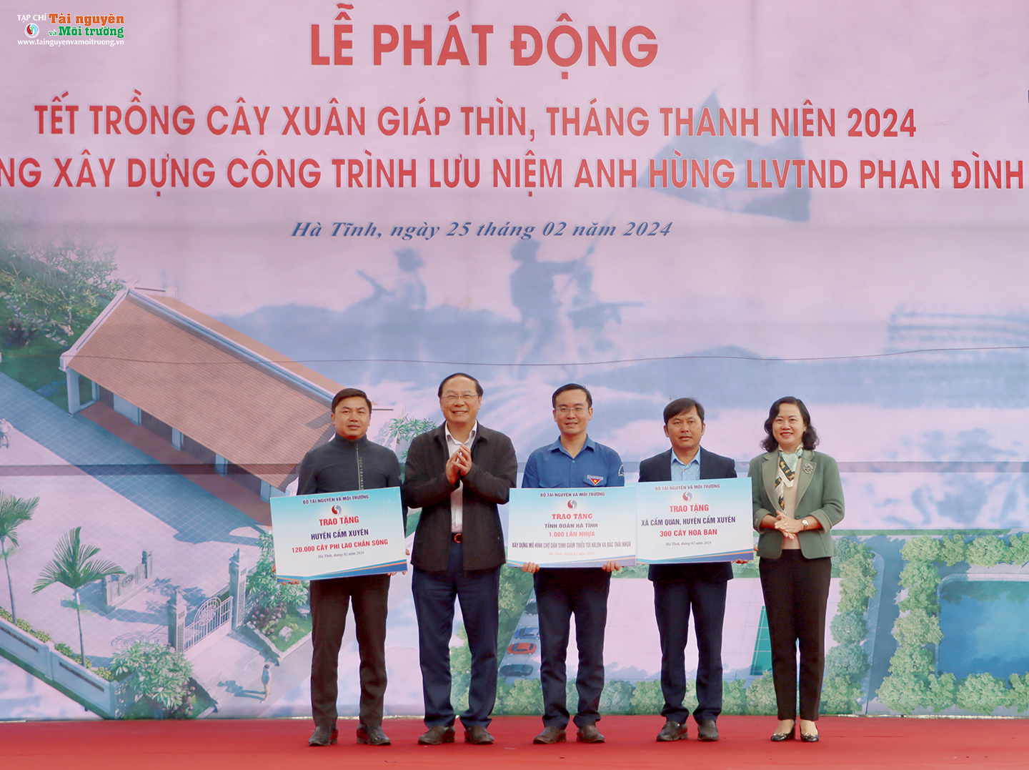Bộ Tài nguyên và Môi trường tổ chức phát động Tết trồng cây xuân Giáp Thìn và khởi công xây dựng Nhà lưu niệm Anh hùng LLVTND Phan Đình Giót