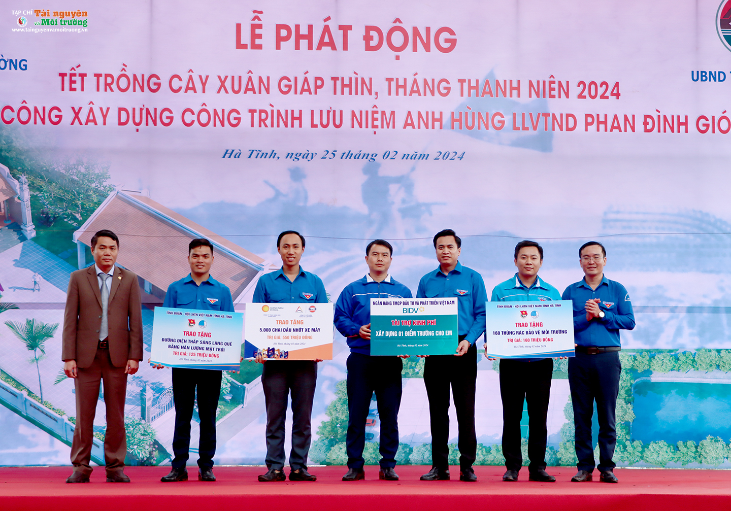 Bộ Tài nguyên và Môi trường tổ chức phát động Tết trồng cây xuân Giáp Thìn và khởi công xây dựng Nhà lưu niệm Anh hùng LLVTND Phan Đình Giót