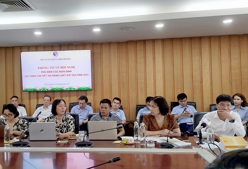 Bộ Tài nguyên và Môi trường họp báo phổ biến các Nghị định quy định chi tiết hướng dẫn thi hành Luật Đất đai 2024