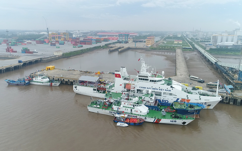 Diễn tập thực binh ứng cứu sự cố tràn dầu và tìm kiếm cứu nạn tại Hải Phòng