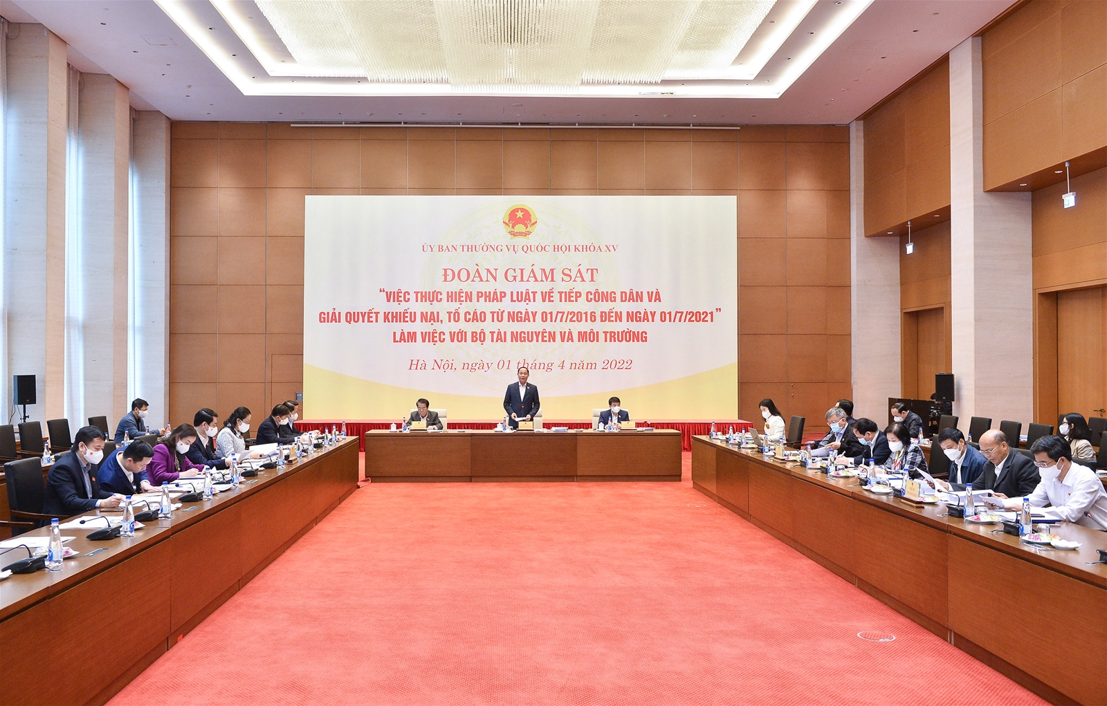 Phó Chủ tịch Quốc hội Trần Quang Phương chủ trì cuộc làm việc với Bộ Tài nguyên và Môi trường về tiếp công dân, giải quyết khiếu nại, tố cáo 
