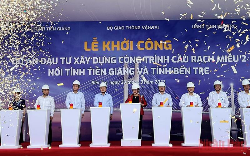 Khởi công xây dựng cầu Rạch Miễu 2
