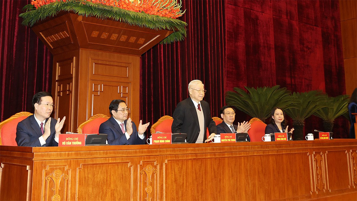 Tổng Bí thư Nguyễn Phú Trọng gặp mặt các nguyên lãnh đạo Đảng, Nhà nước, Mặt trận Tổ quốc Việt Nam nhân dịp đầu Xuân Quý Mão