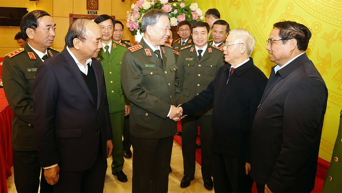 Tổng Bí thư Nguyễn Phú Trọng dự Hội nghị Đảng ủy Công an Trung ương