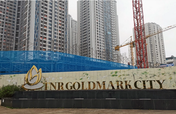 Công trình Khu C thuộc Khu đô thị TNR Goldmark City đang được tổ chức thi công dù trong thời gian này bị cư dân phản đối