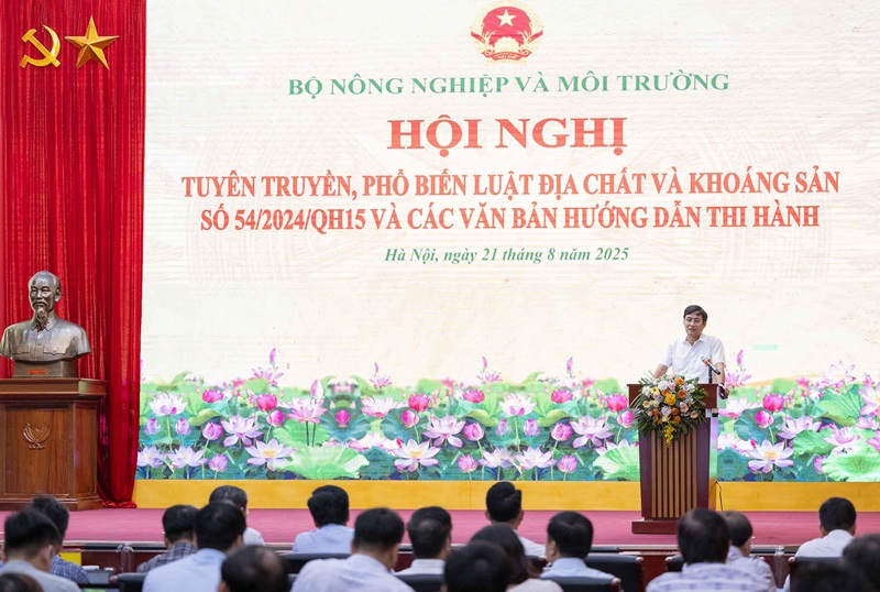 Thứ trưởng Trần Quý Kiên: Triển khai Luật Địa chất và Khoáng sản phải gắn với cải cách thủ tục và quản lý bền vững