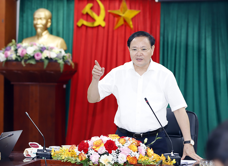 Thứ trưởng Bộ TN&MT Lê Minh Ngân thăm và làm việc với cơ quan truyền thông của Bộ TN&MT