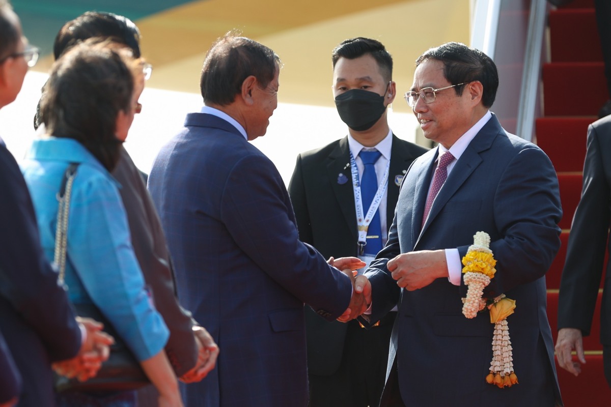 Lễ đón Thủ tướng Phạm Minh Chính tại Campuchia