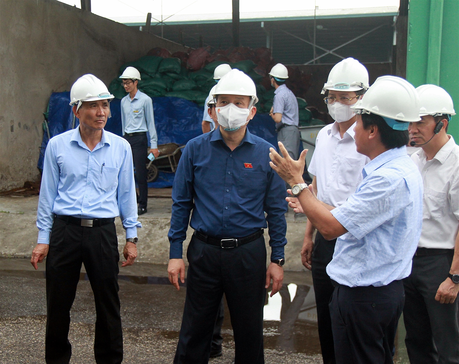 Đoàn công tác khảo sát khu xử lý chất thải rắn Tràng Cát, quận Hải An, TP. Hải Phòng