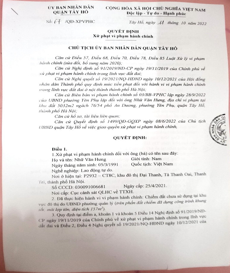 Bài 2. Yên Phụ - Tây Hồ: Chính quyền có ‘‘làm ngơ’’ cho hàng loạt công trình xây dựng trái phép trên đất công?