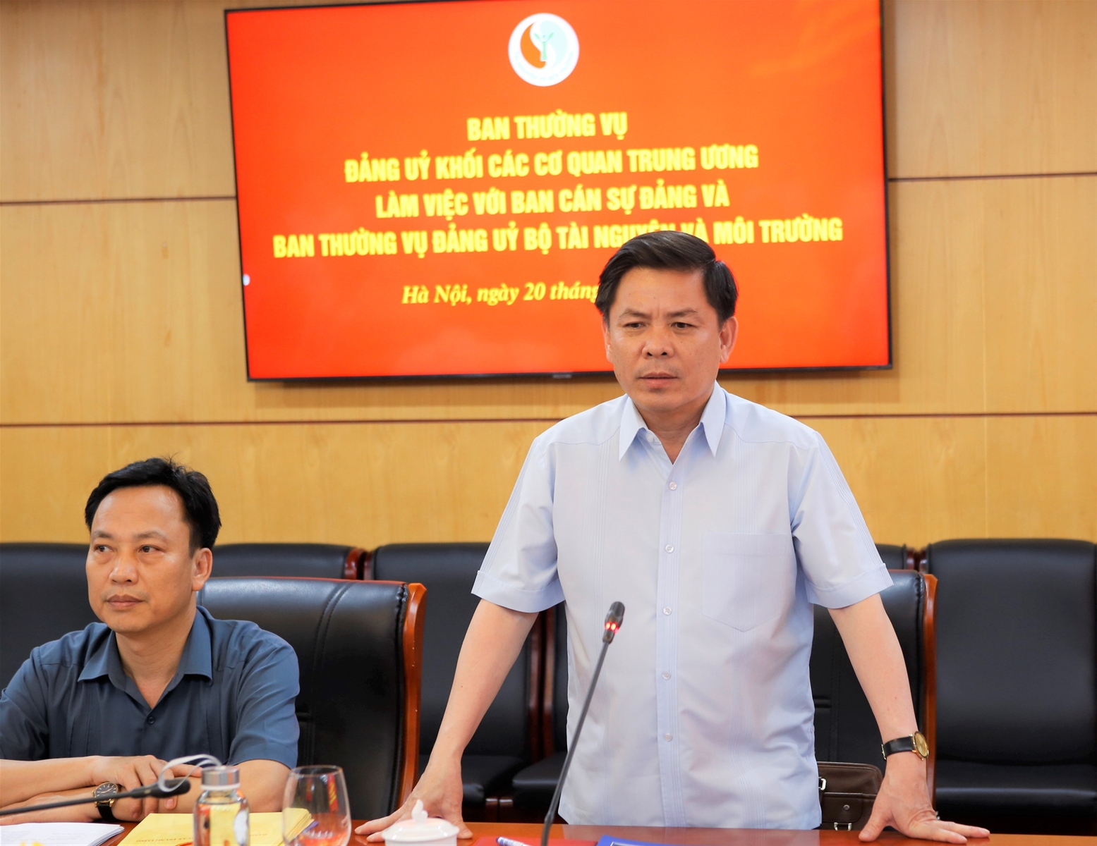 Ban Thường vụ Đảng ủy Khối các cơ quan Trung ương làm việc với Ban Cán sự Đảng, Ban Thường vụ Đảng ủy Bộ TN&MT