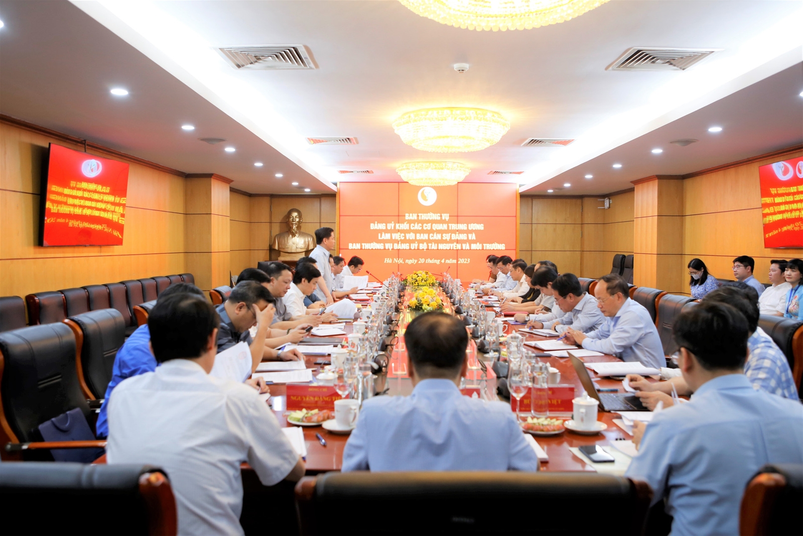 Ban Thường vụ Đảng ủy Khối các cơ quan Trung ương làm việc với Ban Cán sự Đảng, Ban Thường vụ Đảng ủy Bộ TN&MT