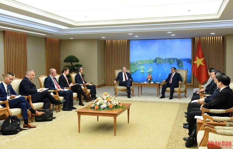 Thủ tướng Phạm Minh Chính tiếp Chủ tịch Ủy ban Thương mại quốc tế của Nghị viện châu Âu