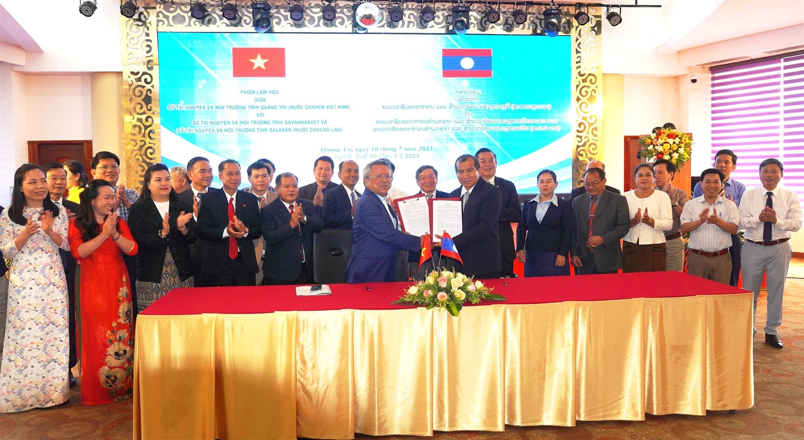 Tăng cường hợp tác giữa Sở TN&MT tỉnh Quảng Trị với Sở TN&MT các tỉnh của Lào