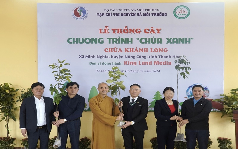 Tạp chí Tài nguyên và Môi trường: Tổ chức lễ trồng cây tại chùa Khánh Long, huyện Nông Cống (Thanh Hóa)