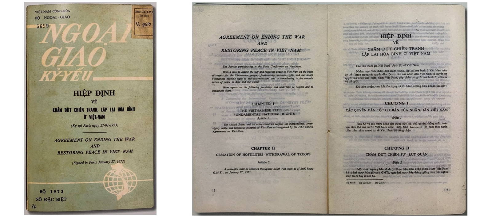 Hiệp định Paris - Chấm dứt chiến tranh lập lại hòa bình