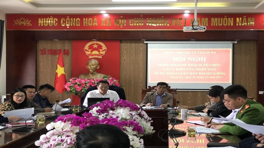Hà Tĩnh triển khai kế hoạch lấy ý kiến góp ý Dự thảo Luật Đất đai