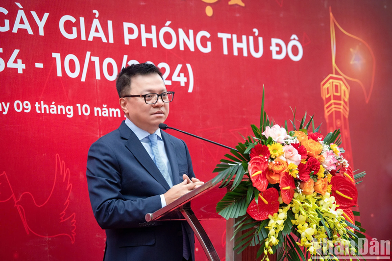 (Ảnh) Khai mạc Triển lãm tương tác Cột cờ Hà Nội kỷ niệm 70 năm ngày Giải phóng Thủ đô
