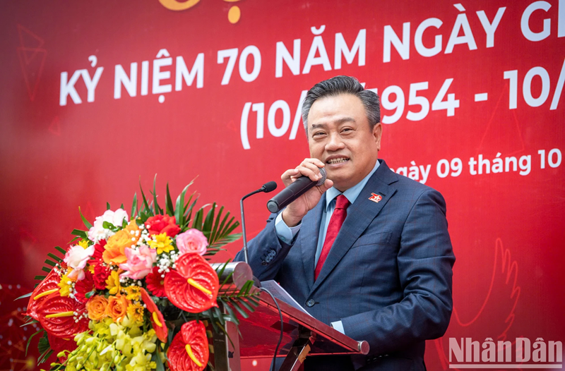 (Ảnh) Khai mạc Triển lãm tương tác Cột cờ Hà Nội kỷ niệm 70 năm ngày Giải phóng Thủ đô