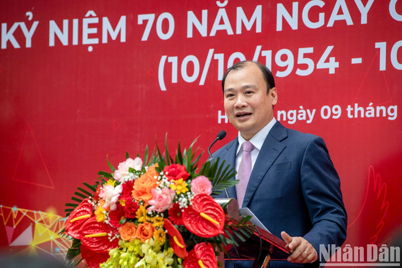 (Ảnh) Khai mạc Triển lãm tương tác Cột cờ Hà Nội kỷ niệm 70 năm ngày Giải phóng Thủ đô