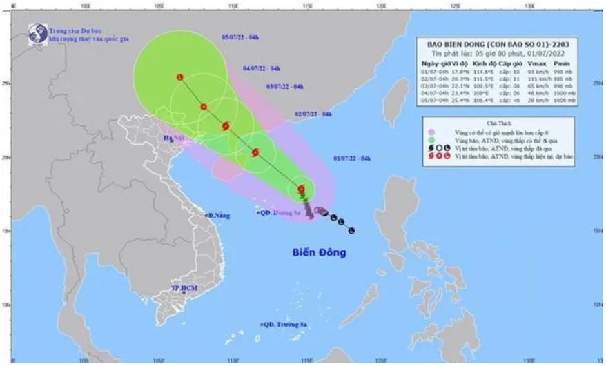Bão số 1 (CHABA) giật cấp 13; 4 tỉnh, thành có tàu cá hoạt động trong vùng nguy hiểm