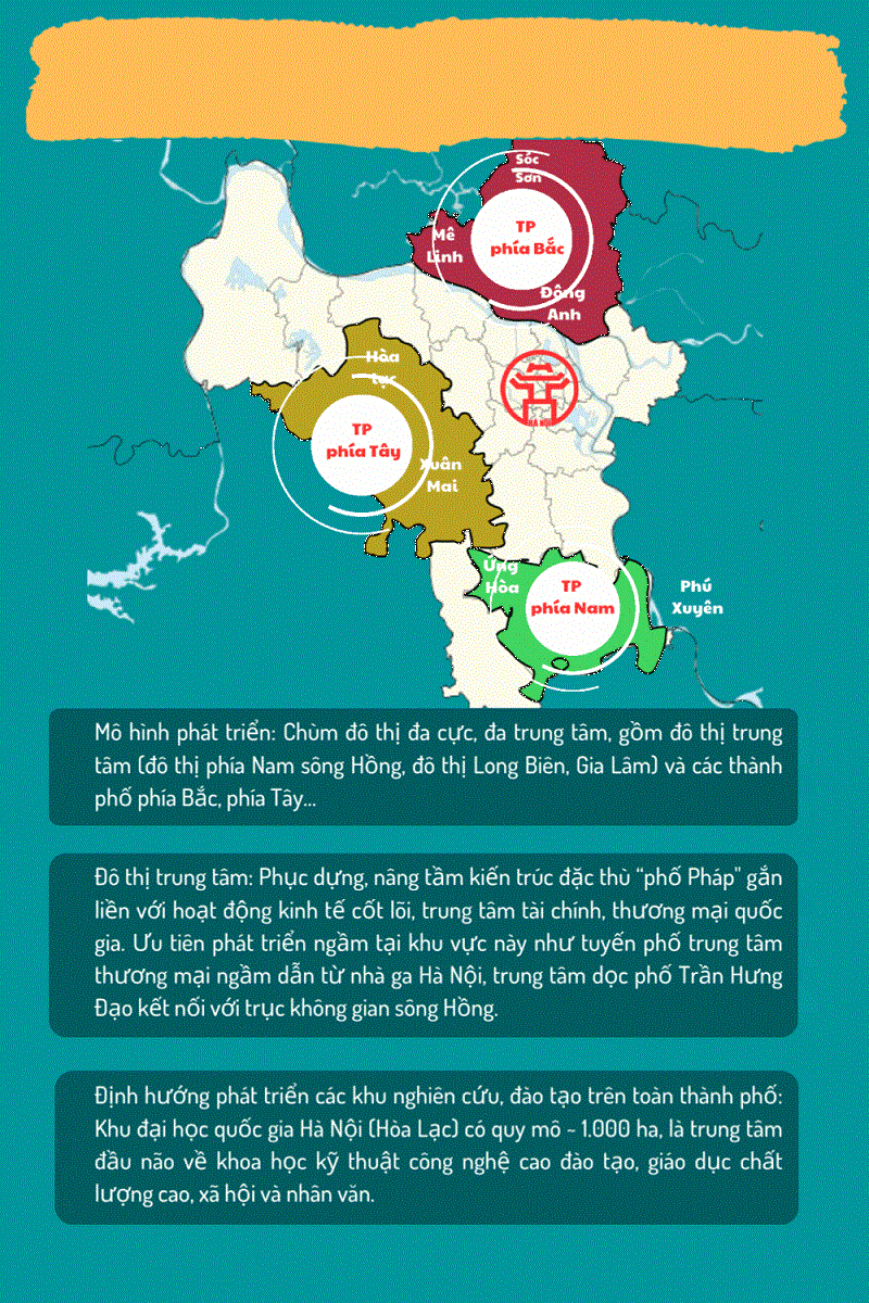 Chi tiết quy hoạch 3 thành phố trực thuộc Thủ đô vừa được thông qua