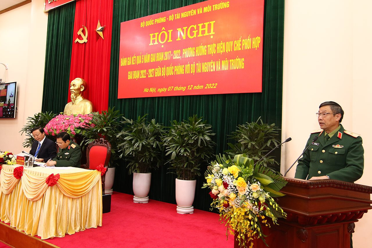 Tăng cường phối hợp công tác giữa Bộ Quốc phòng với Bộ Tài nguyên và Môi trường giai đoạn 2022 - 2027
