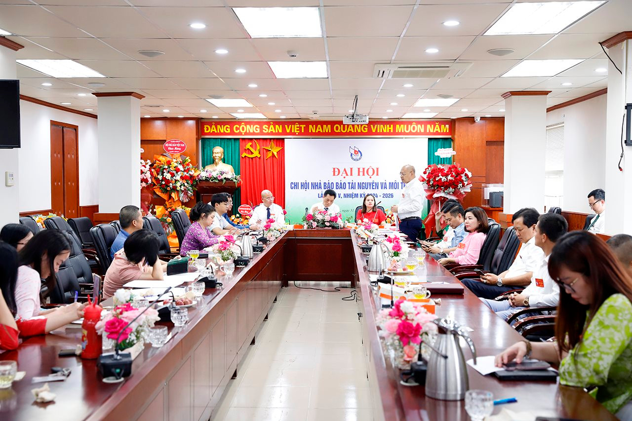 Tổ chức thành công Đại hội Chi hội Nhà báo Báo Tài nguyên và Môi trường nhiệm kỳ 2024 - 2026