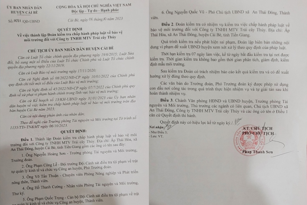 Cần làm rõ vì sao nước dưới kênh ở Tiền Giang 'biến' thành màu đỏ