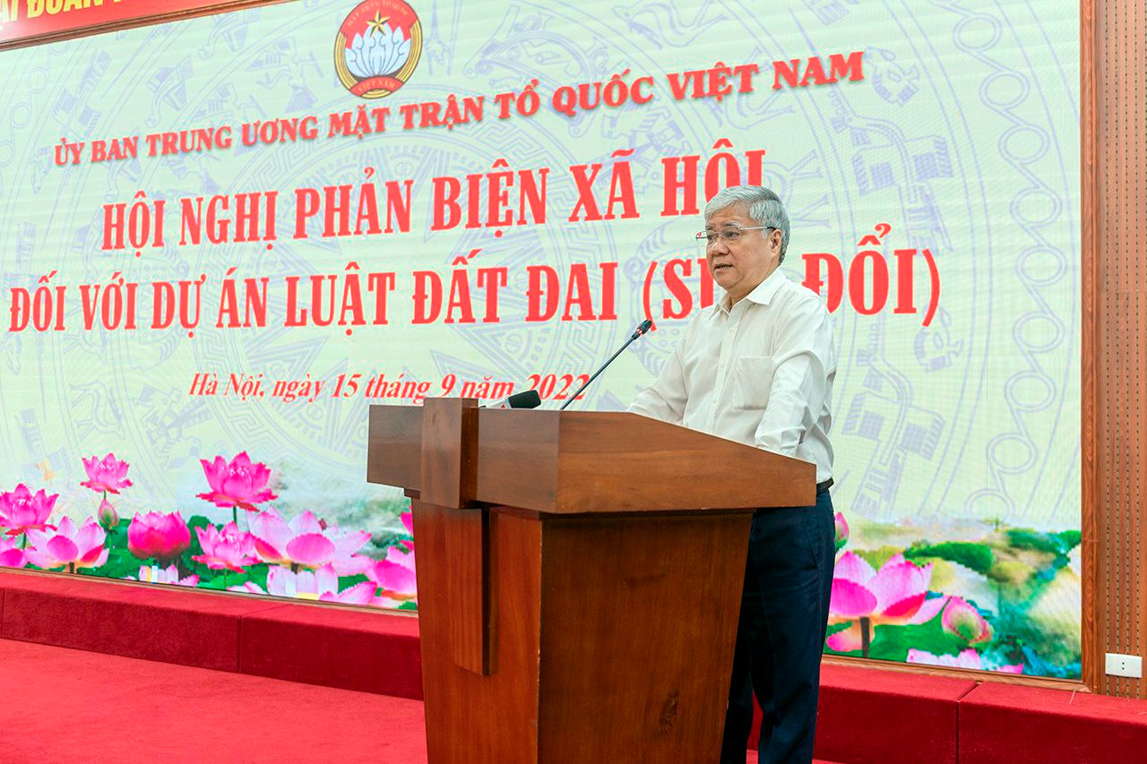 Hội nghị phản biện xã hội đối với Dự án Luật Đất đai (sửa đổi)