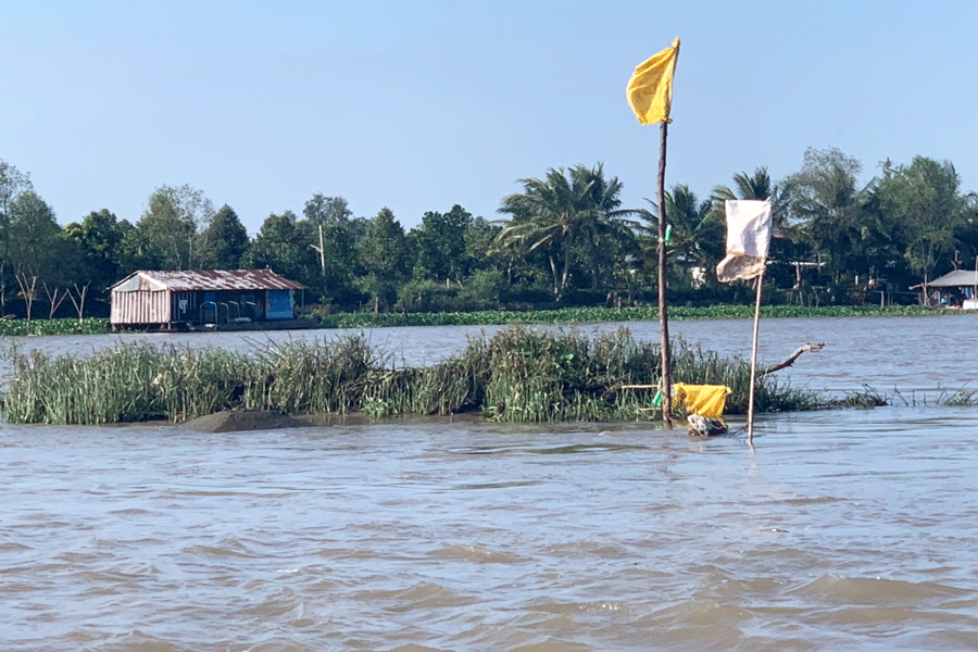 Tiền Giang cho nạo vét cồn nổi trên nhánh sông Tiền thu hồi trên 241.000 khối cát, sỏi