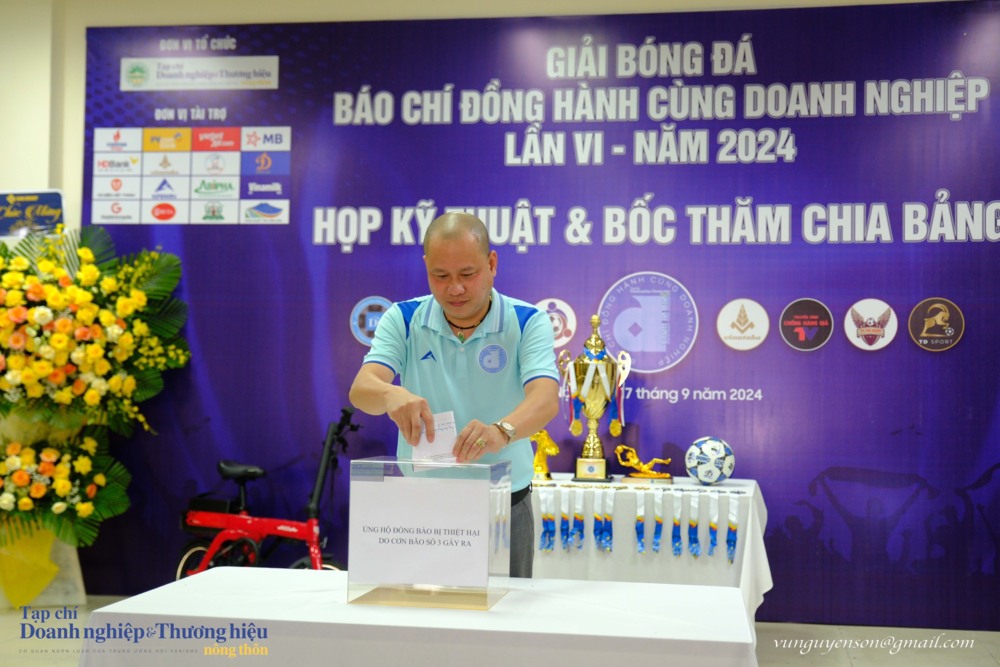 Bốc thăm chia bảng giải bóng đá “Báo chí đồng hành cùng doanh nghiệp” lần VI - năm 2024