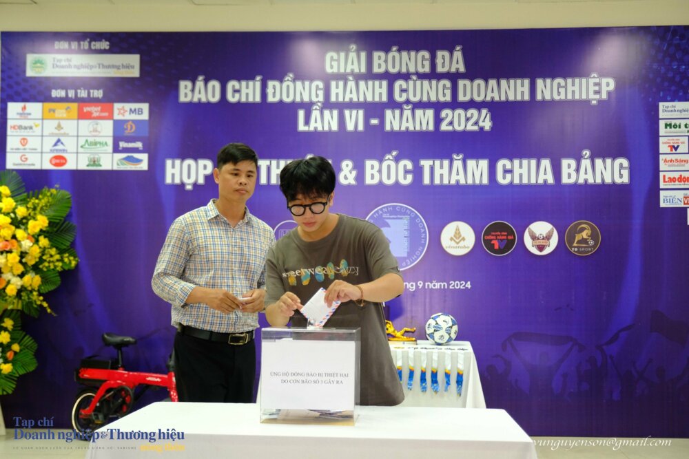 Bốc thăm chia bảng giải bóng đá “Báo chí đồng hành cùng doanh nghiệp” lần VI - năm 2024